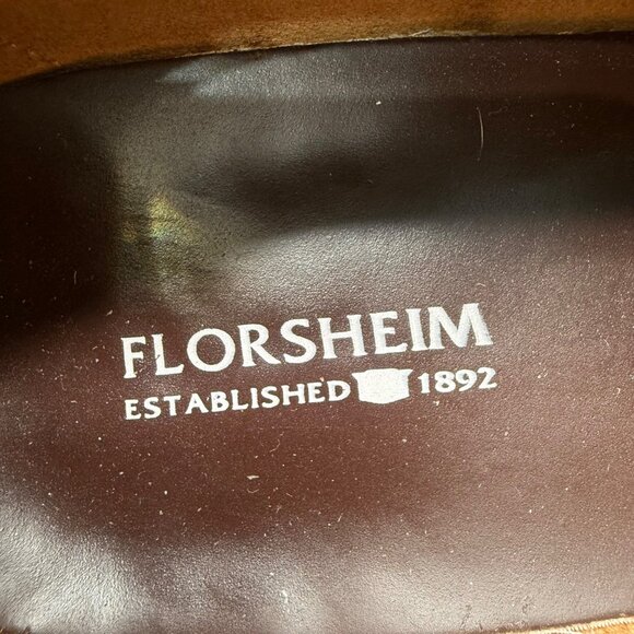 Florsheim Mens Size 11D Burgundy Leather Berkley Slip-On Penny Loafers - Picture 3 of 10